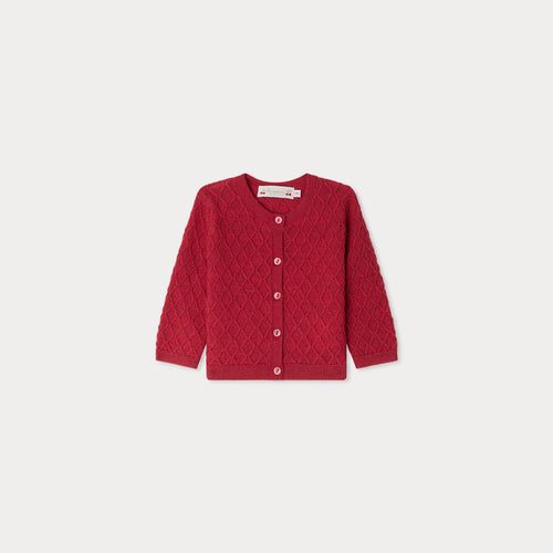 Cardigan Jarancia avec un point fantaisie en laine