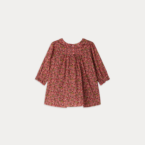 Robe Juju smockée en tissu Liberty en coton biologique