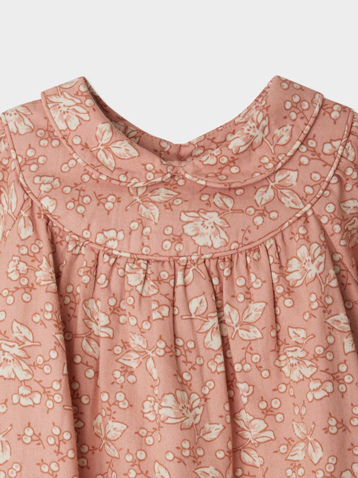 Jeni-Kleid mit rosa Blumen aus Bio-Baumwolle