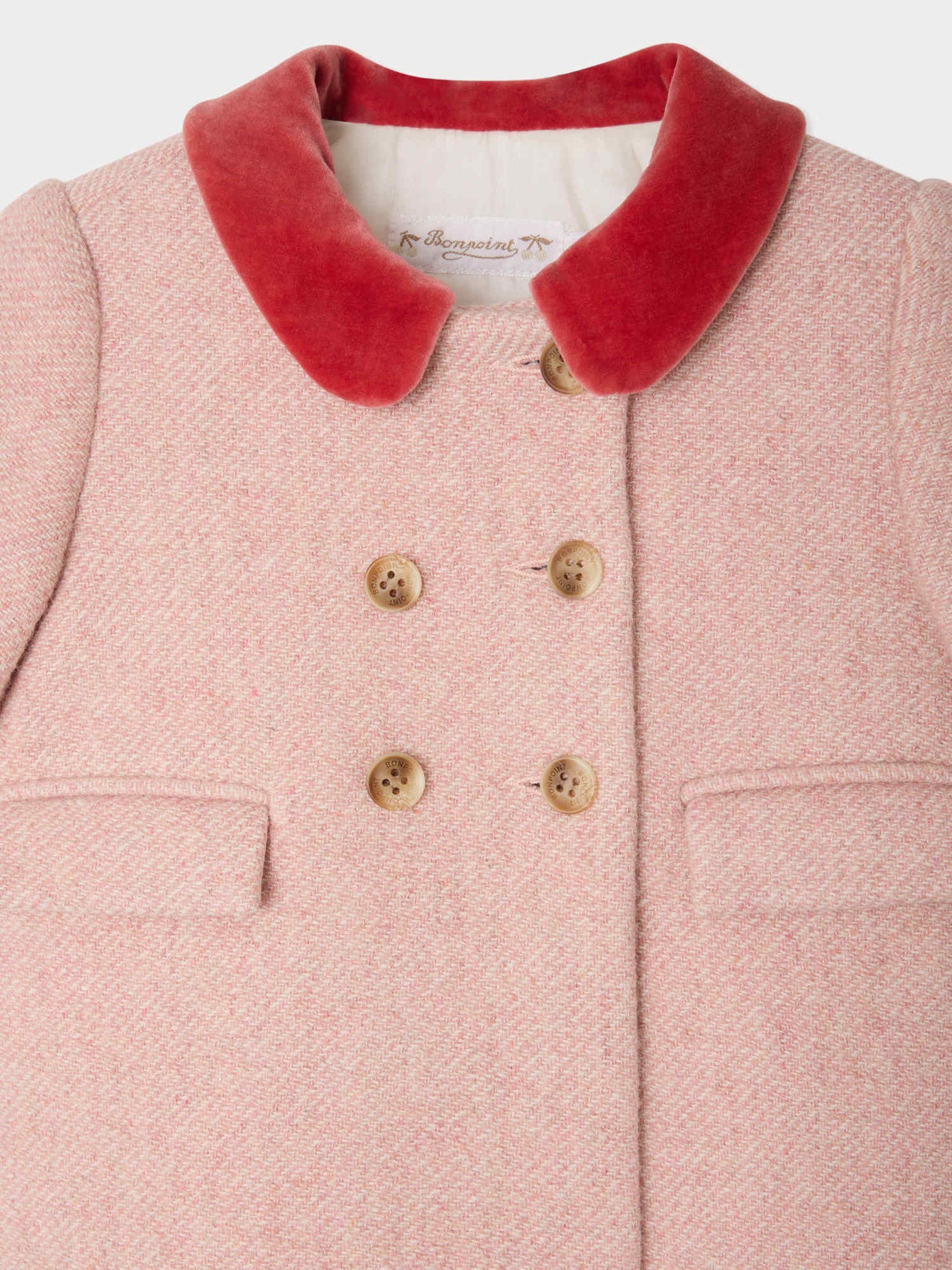 Manteau Moka en laine et col en velours