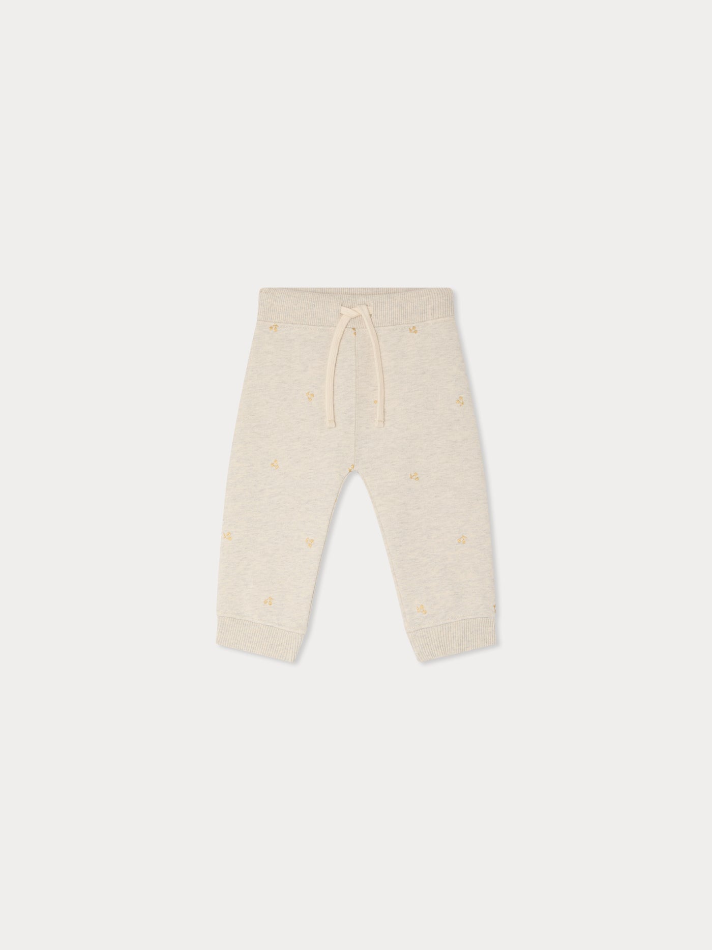 Pantaloni da jogging Bambo con stampa di ciliegie color rame in cotone biologico