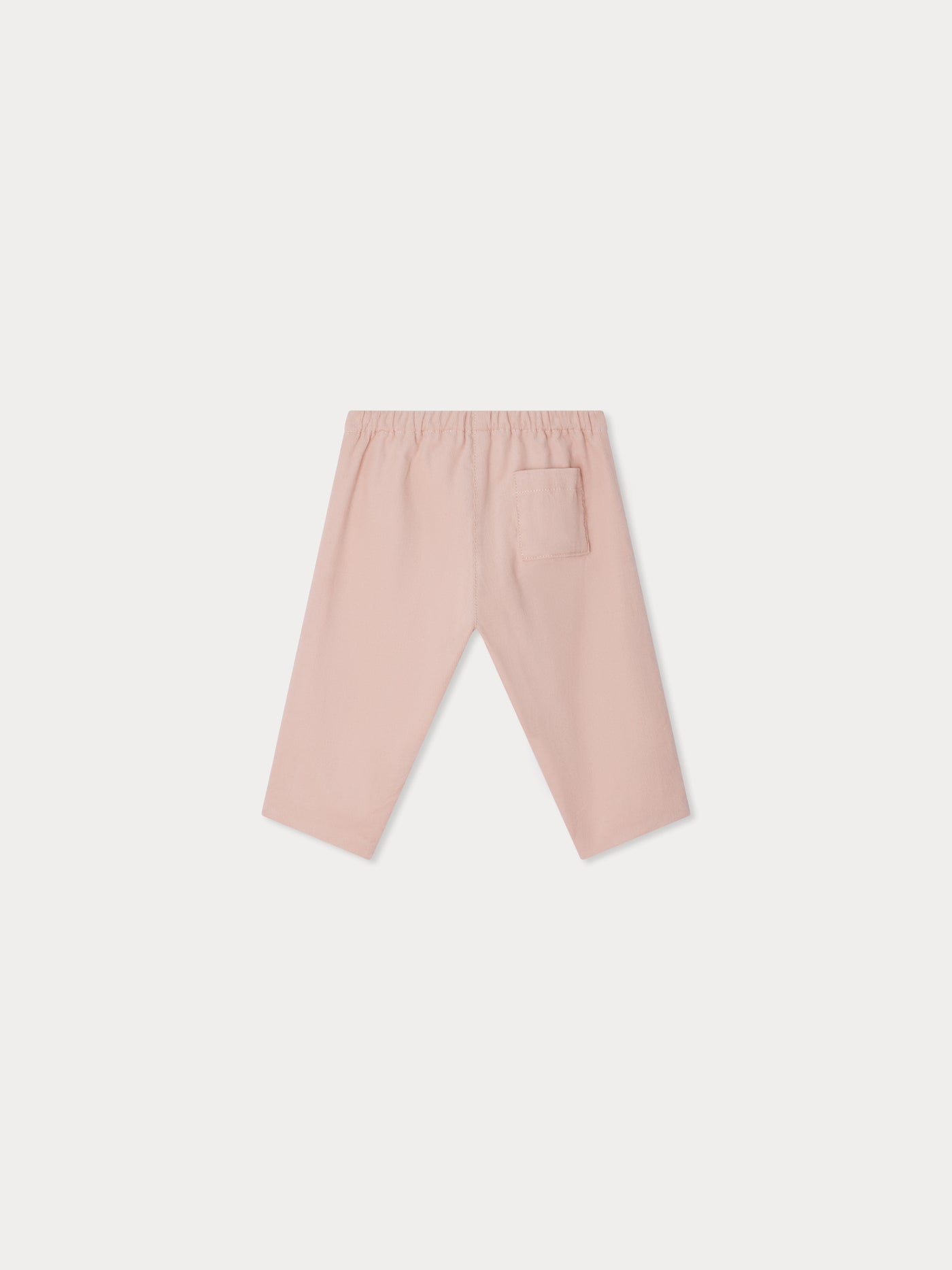 Pantaloni dandy in velluto di cotone biologico rosa