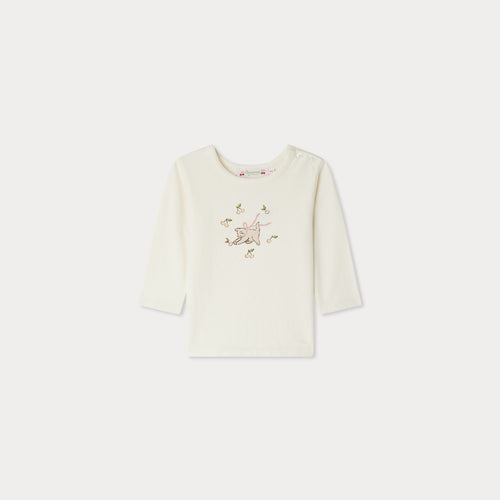 T-shirt Tahsina à imprimé Chaton en coton biologique