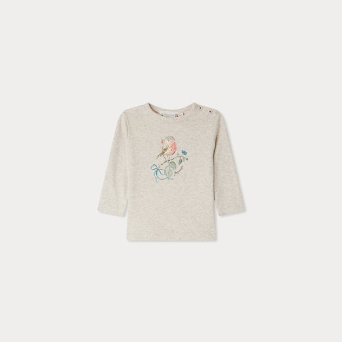 Tahsina T-Shirt mit Vogel-Print aus Bio-Baumwolle