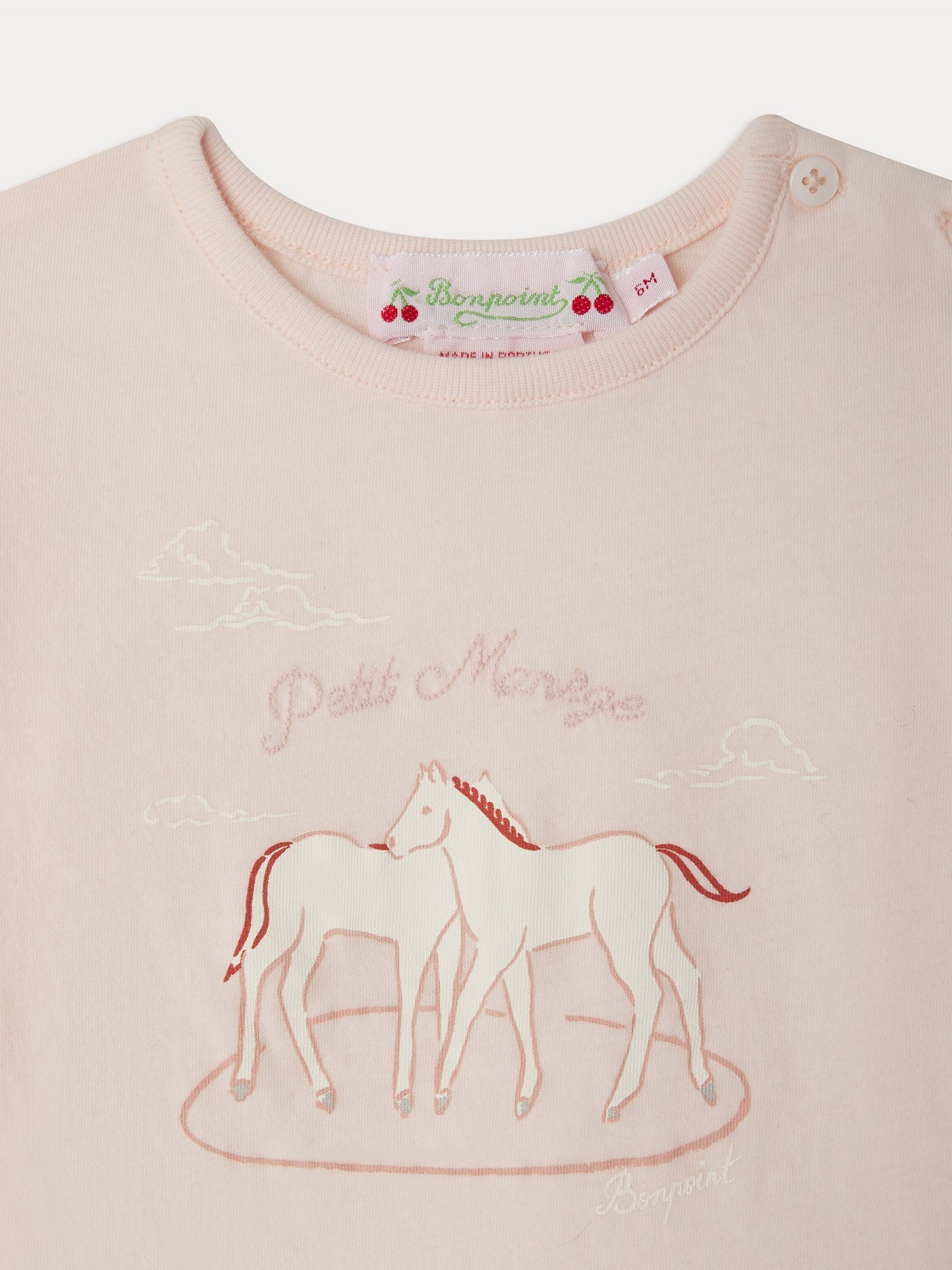 T-shirt con stampa di cavalli Tahsina in cotone biologico