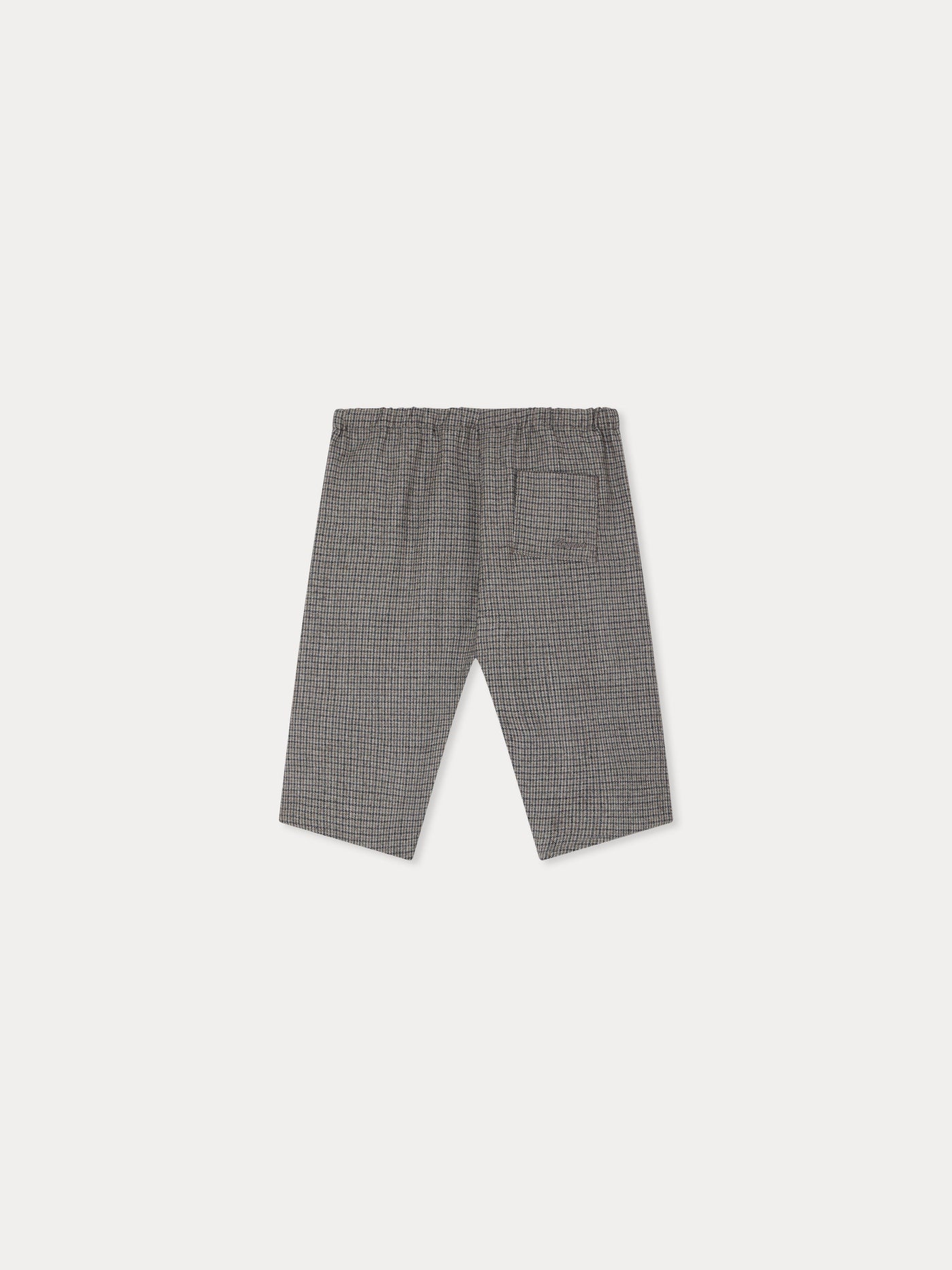 Pantaloni dandy in flanella micro-check