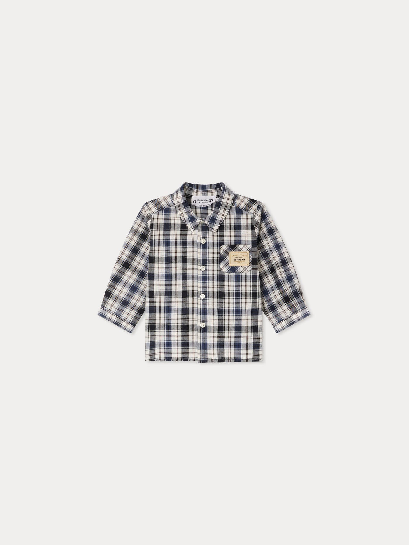 Chemise Malo à carreaux en coton biologique