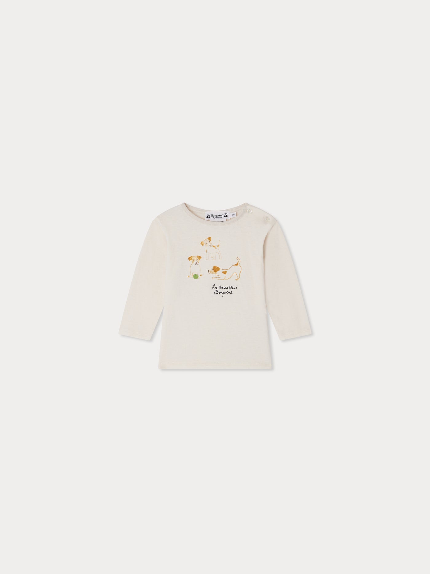 T-shirt Tahsin à imprimé Chiots en coton biologique