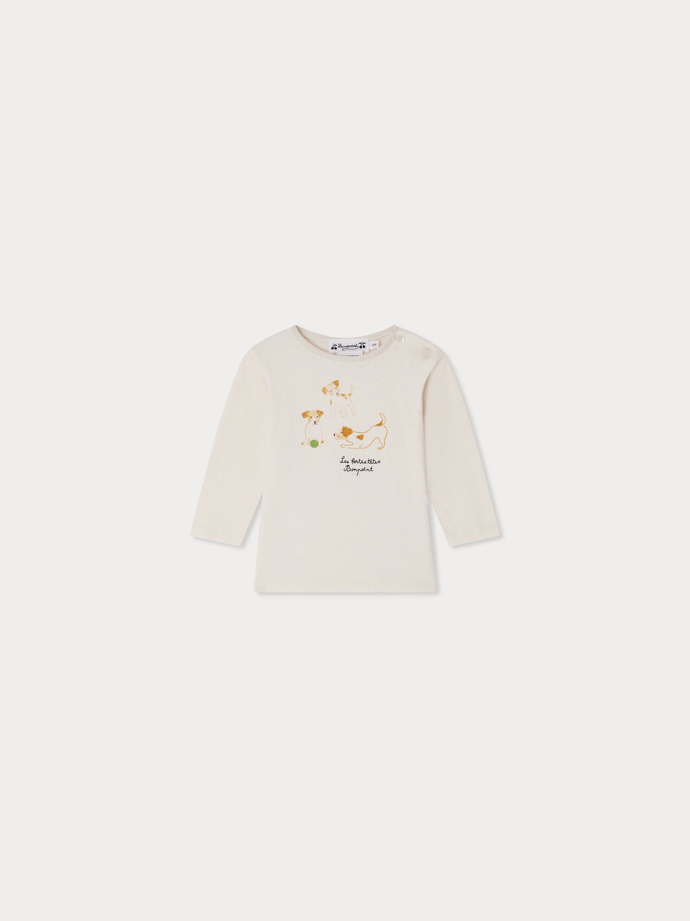Tahsin T-Shirt mit Hundeprint aus Bio-Baumwolle