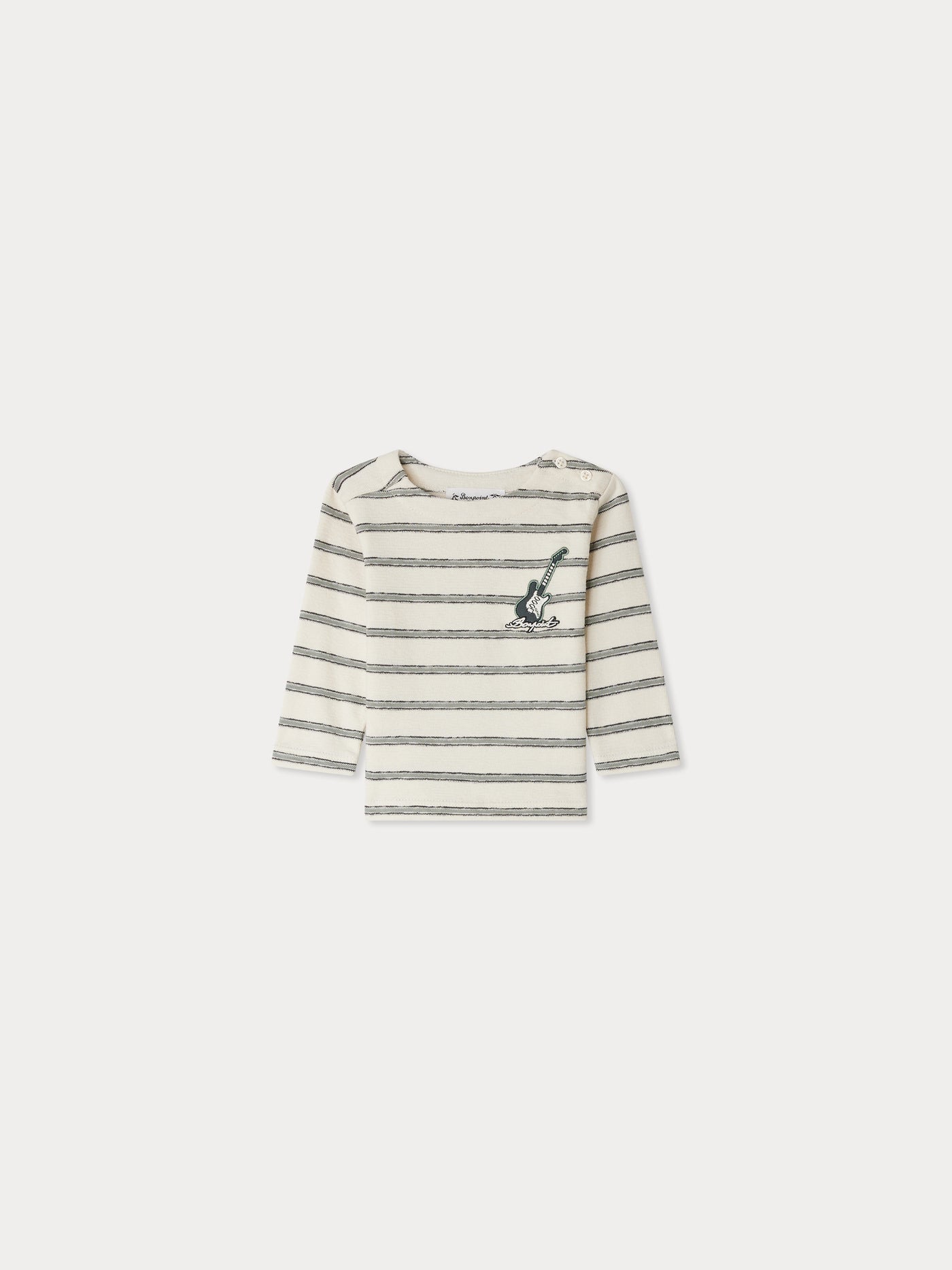 T-shirt Tourbillon con ricamo chitarra in cotone biologico