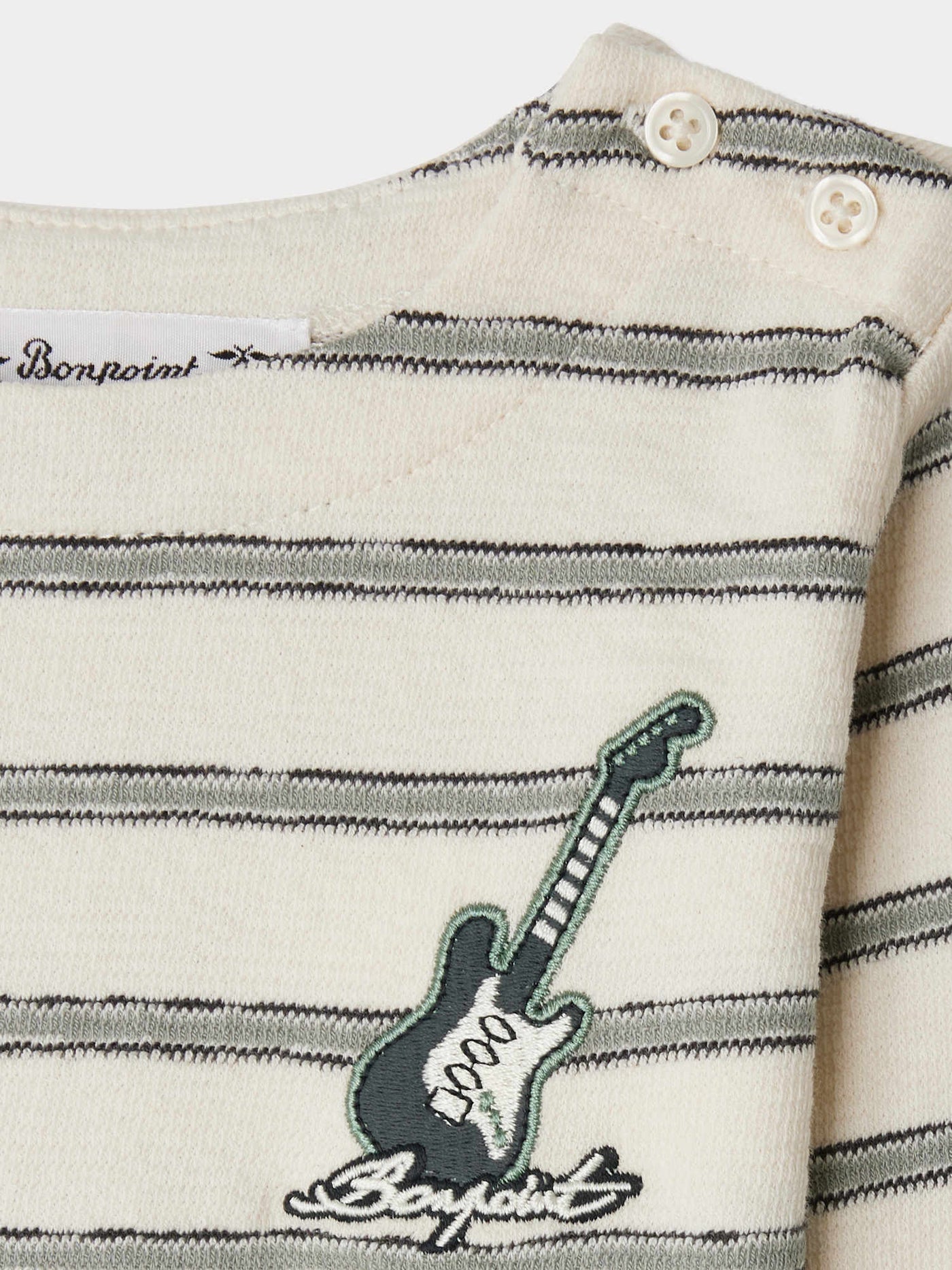 T-shirt Tourbillon con ricamo chitarra in cotone biologico