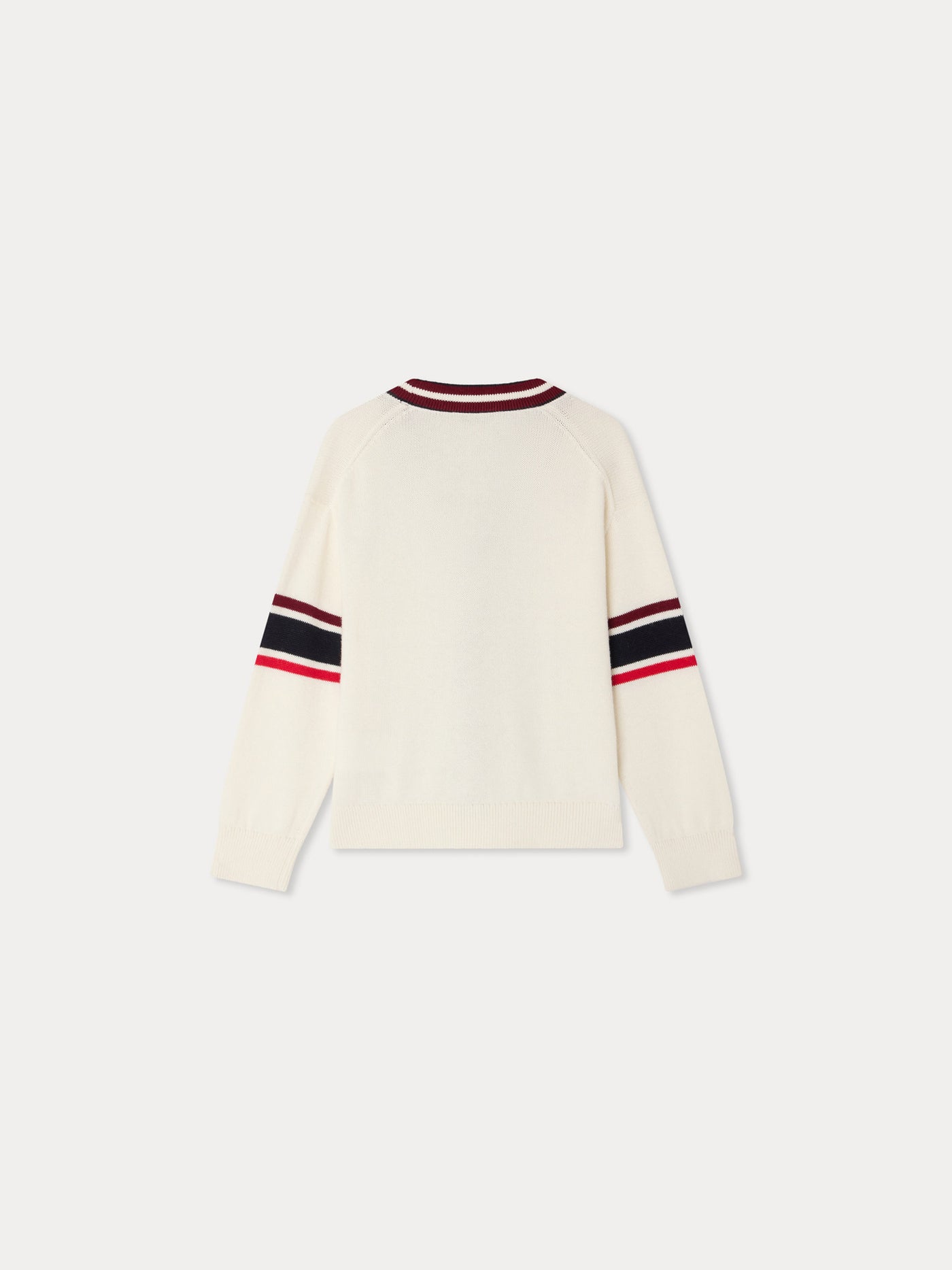 Bonpoint x Maison Kitsuné cárdigan Mateo cuello de pico en algodón orgánico y cachemira