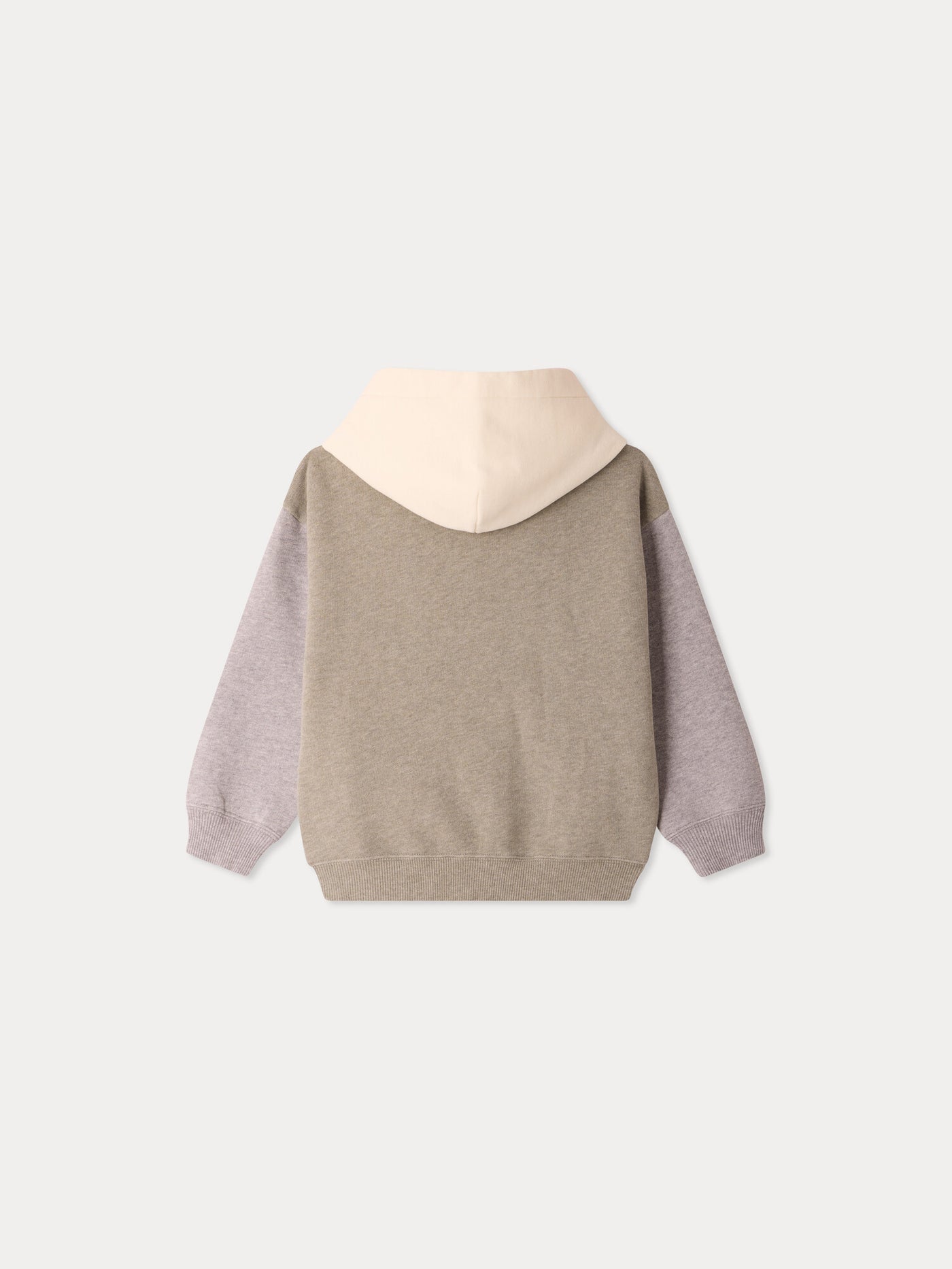 Sweatshirt Elroy mit Reißverschluss khaki meliert