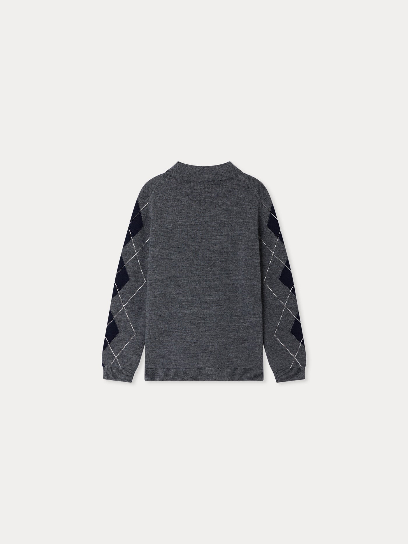 Pull Morgan col V à damier