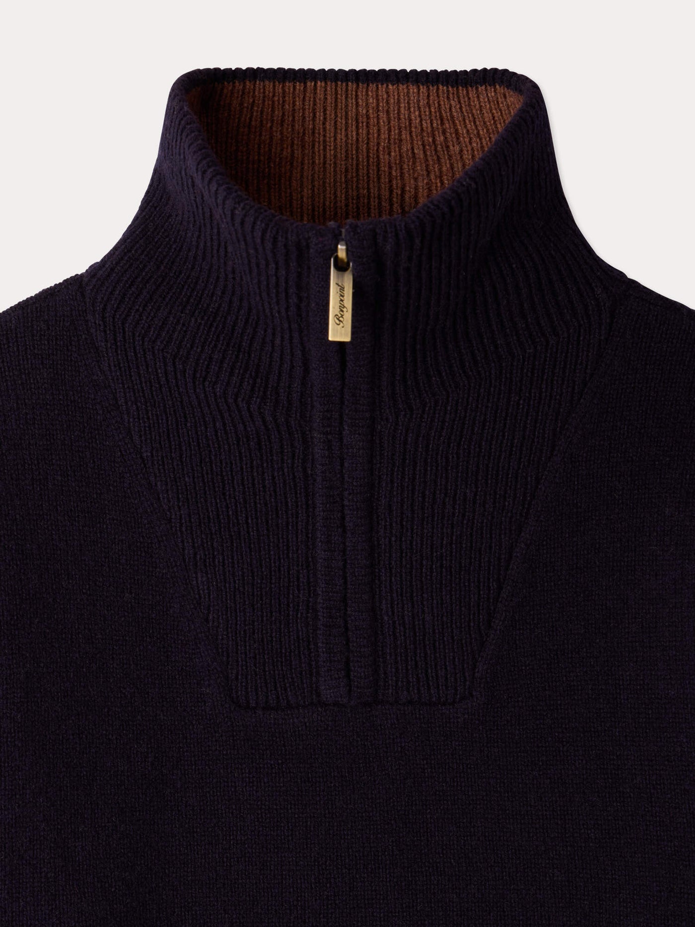 Pull Marinus à col montant zippé en laine