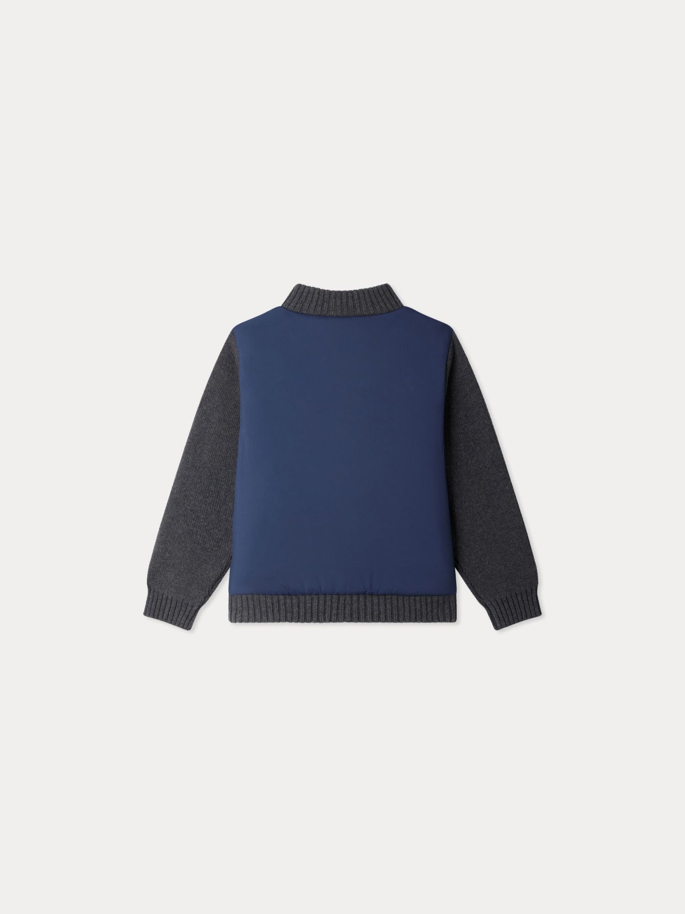 Marcellino mixed-fabric zip-up jacket