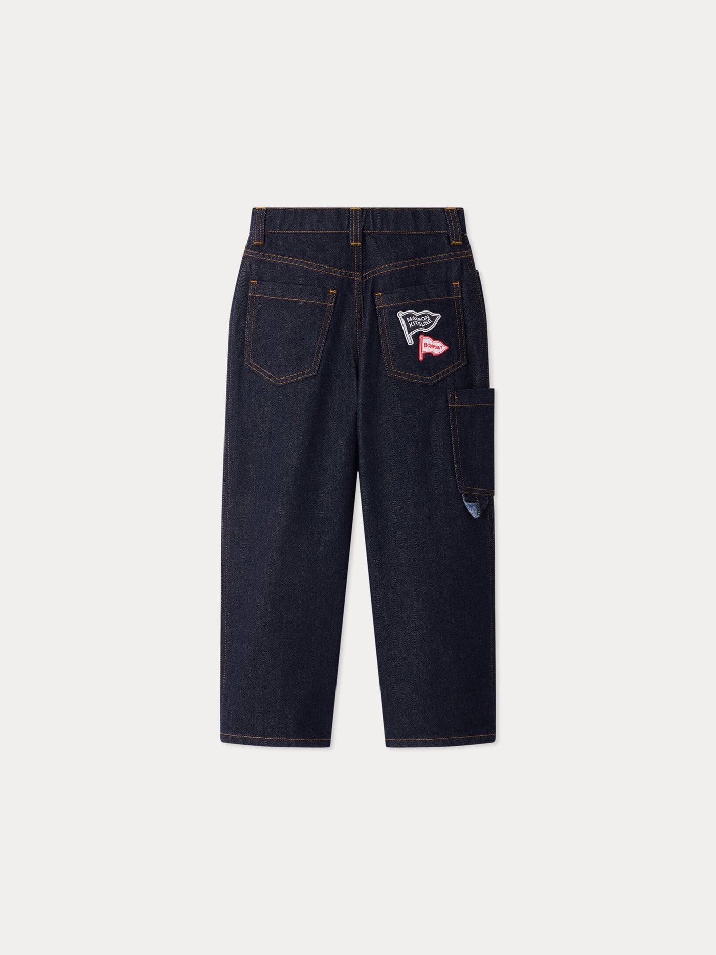 Bonpoint x Maison Kitsuné pantalon baggy Morys en coton biologique