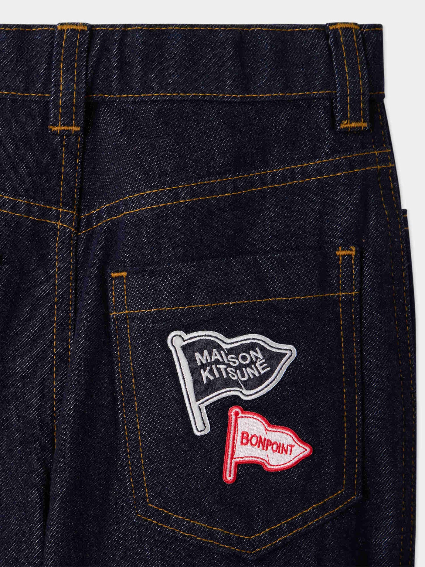 Bonpoint x Maison Kitsuné pantalon baggy Morys en coton biologique