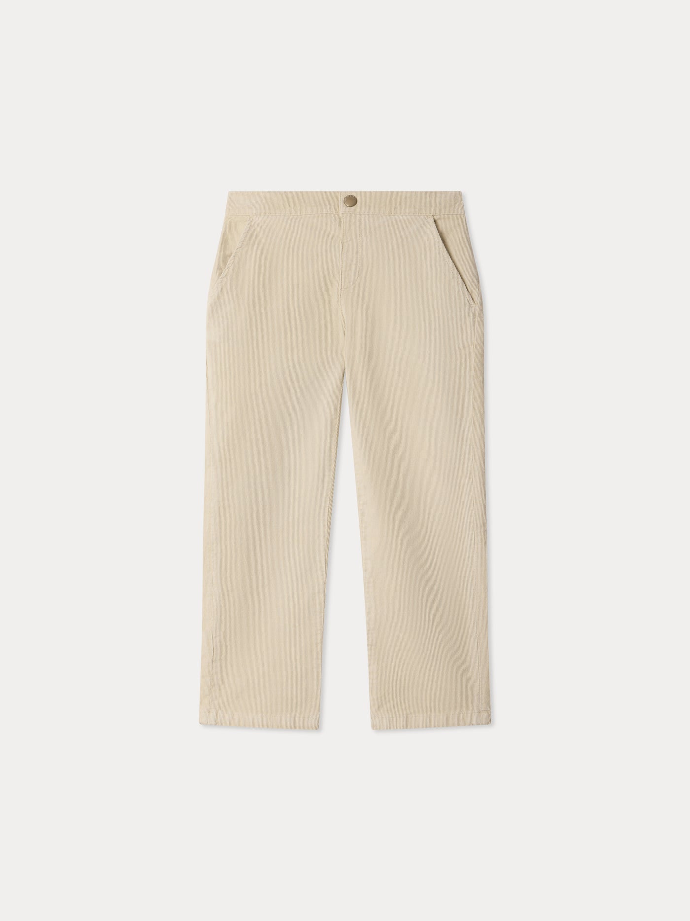 Pantalon Mirak droit avec broderie en coton biologique