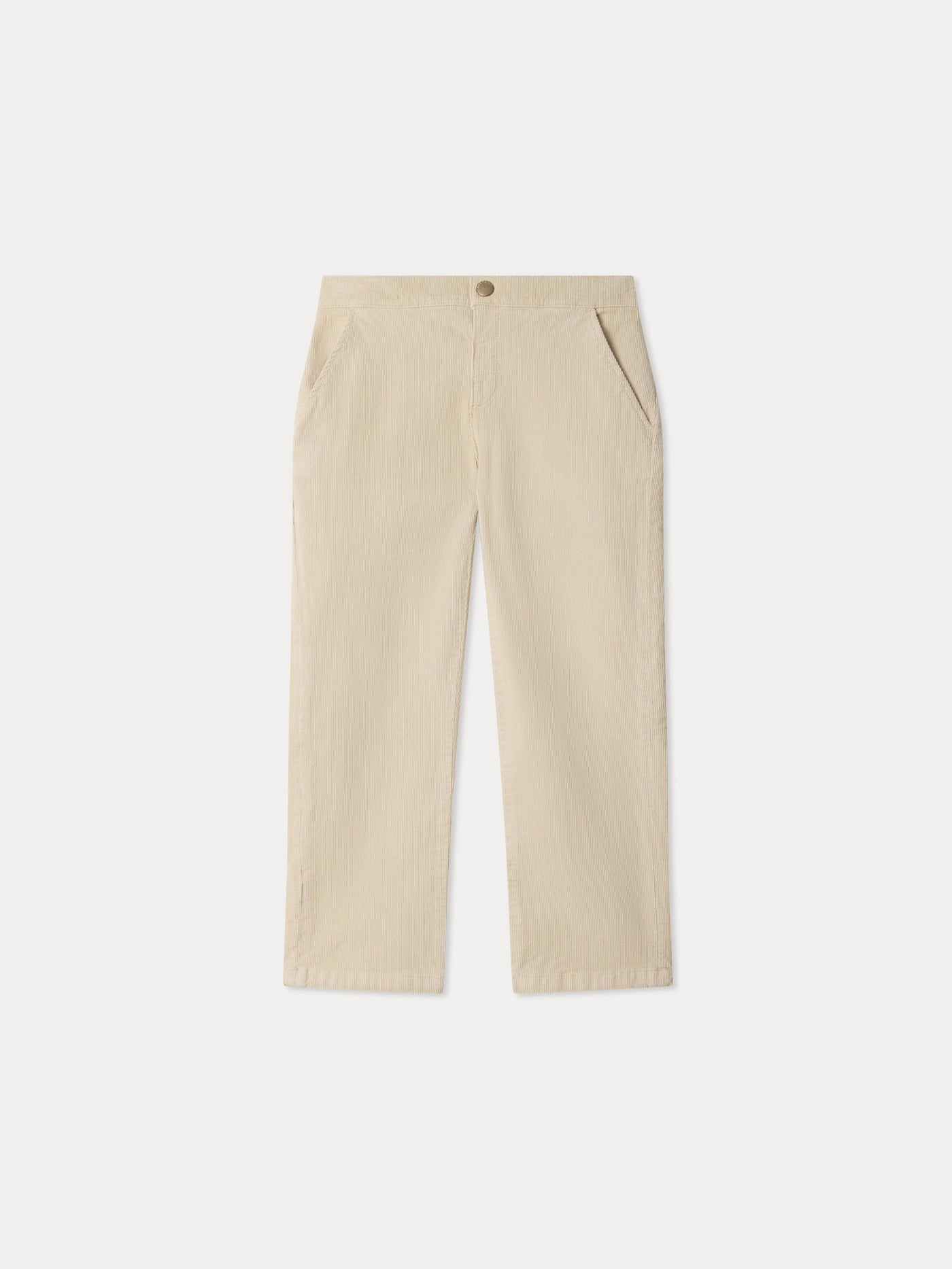 Pantalon Mirak droit avec broderie en coton biologique