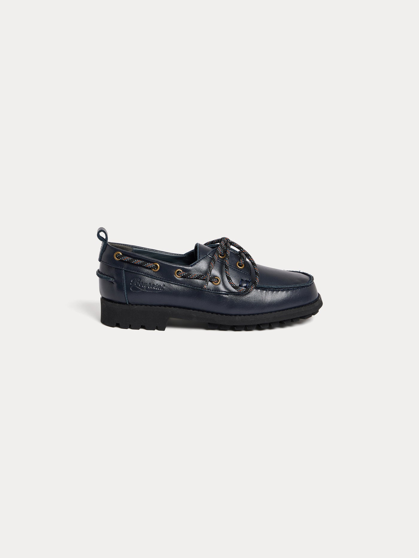 Jax marineblaue Bootsschuhe aus Leder