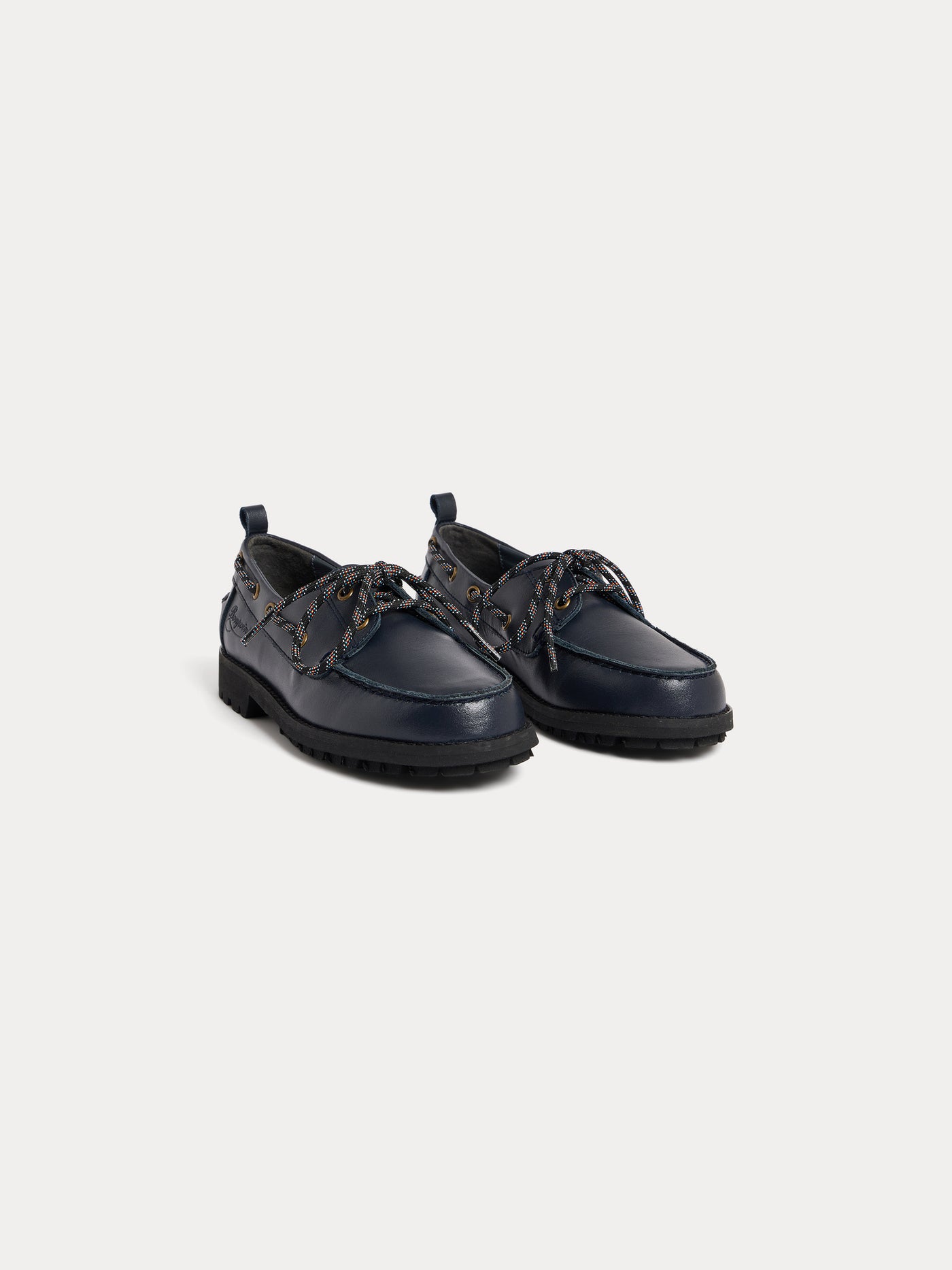Jax marineblaue Bootsschuhe aus Leder