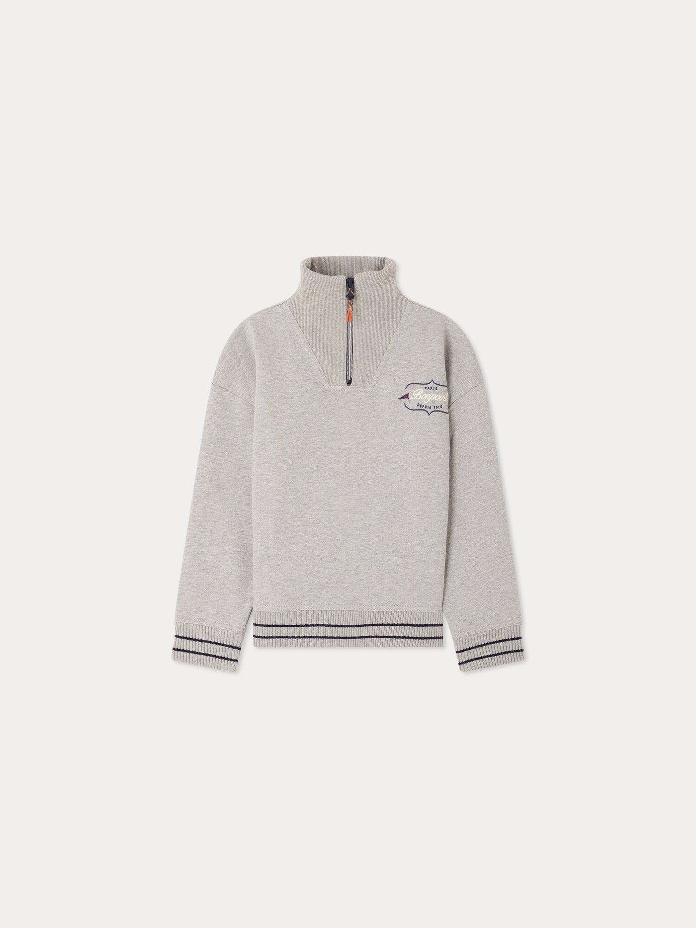 Theos Sweatshirt mit Stehkragen aus Bio-Baumwolle