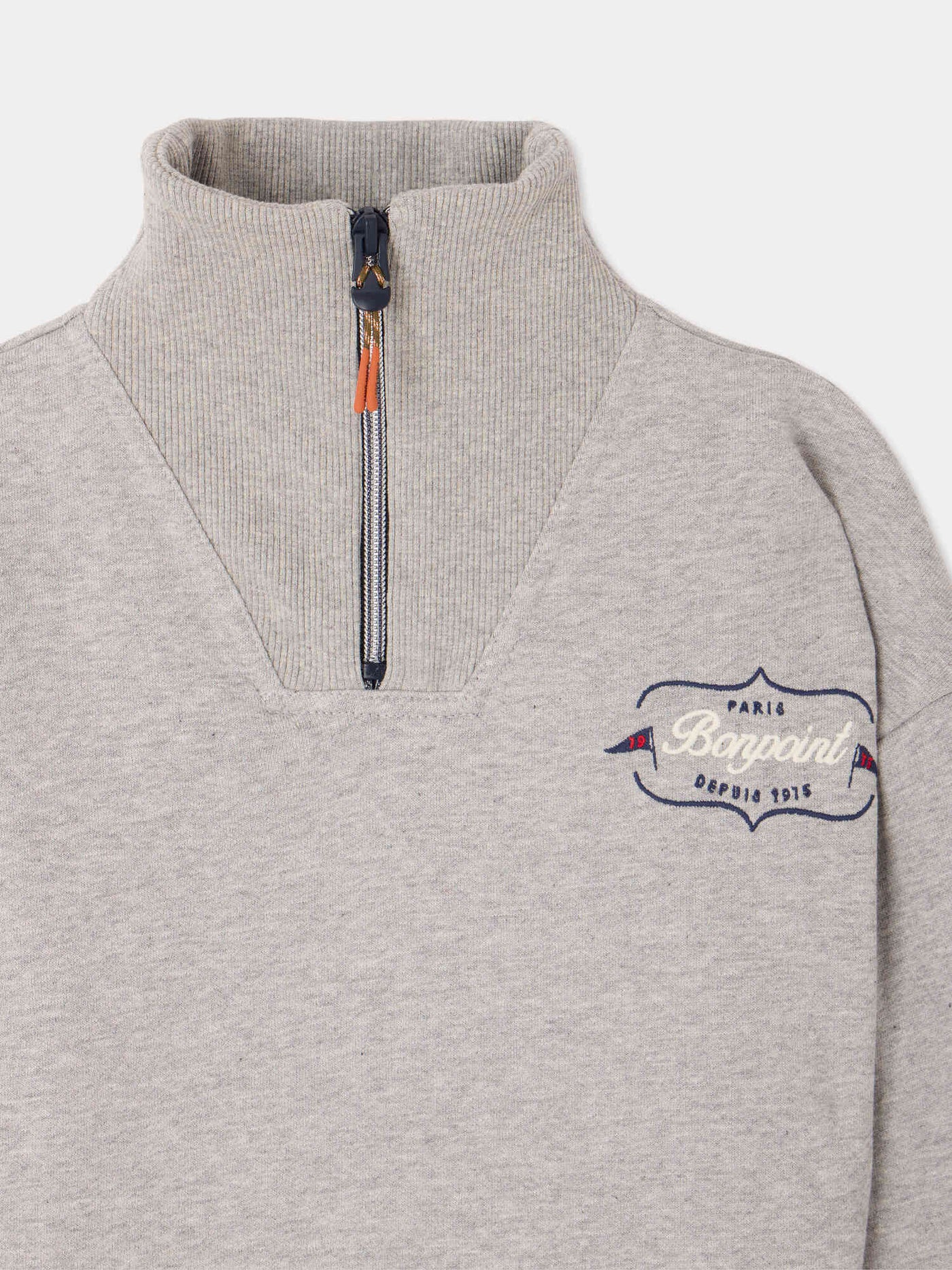 Theos Sweatshirt mit Stehkragen aus Bio-Baumwolle