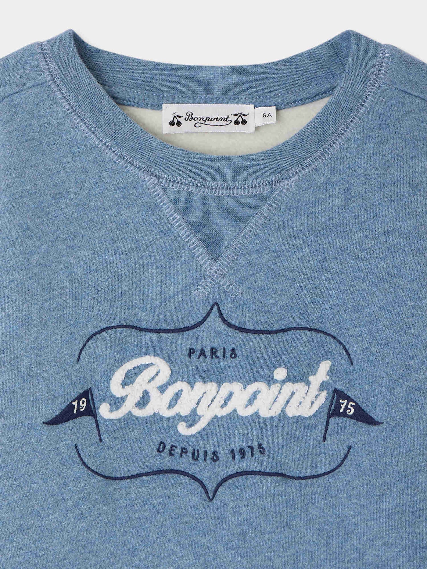 Sweatshirt Erol brodé en coton biologique