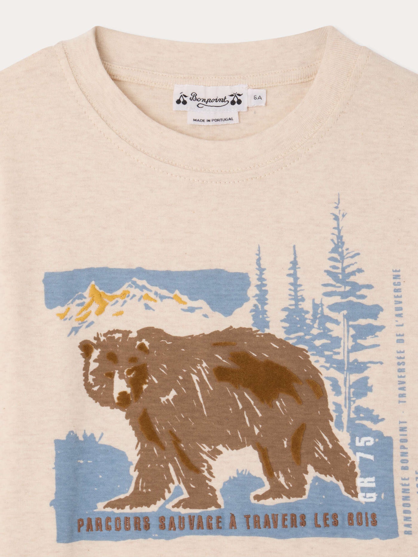 Tadda bear print T-shirt in organic cotton