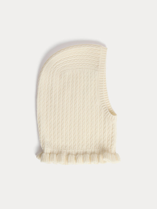 Melitza balaclava in fancy-stitch wool and cashmere