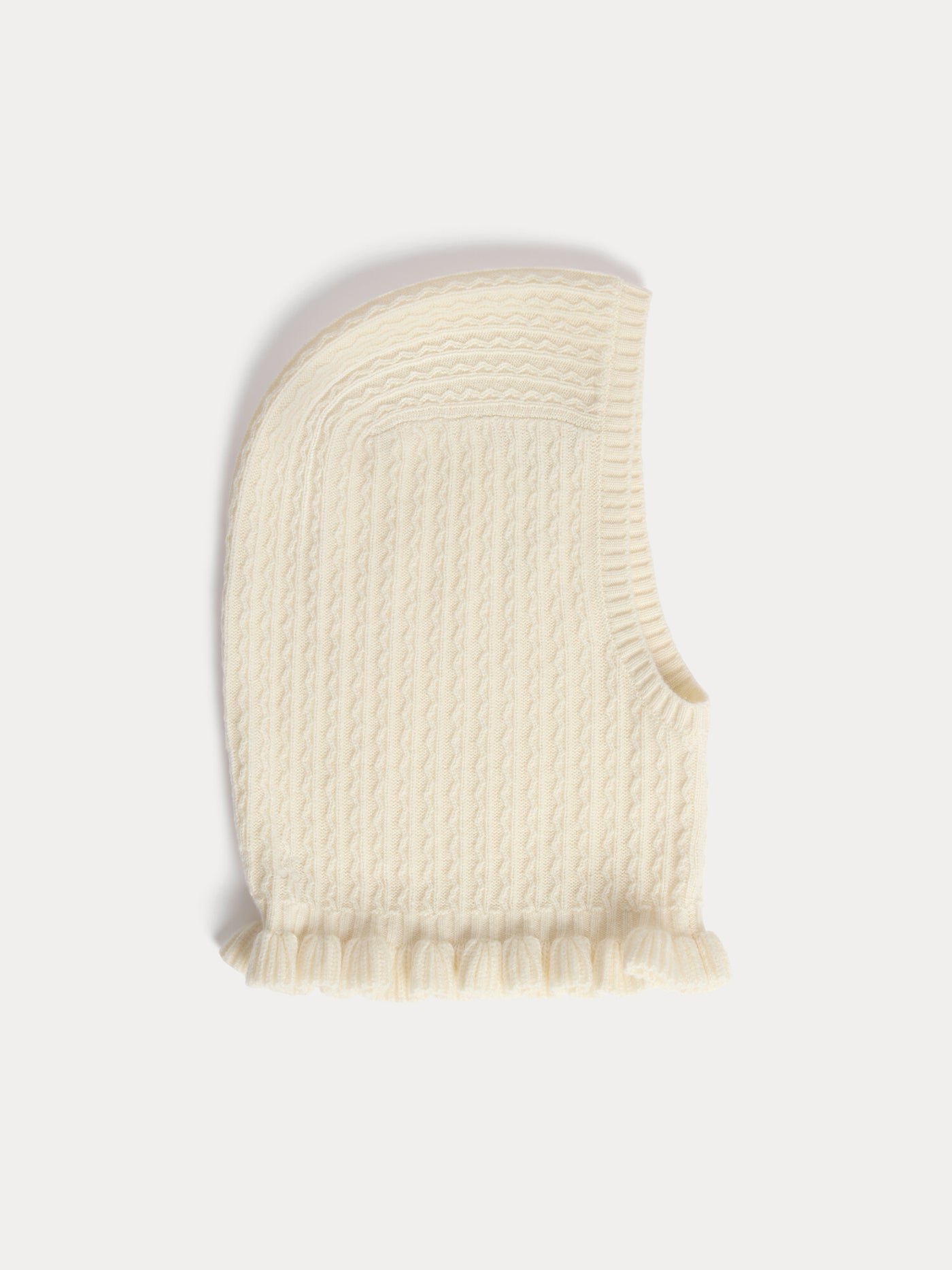 Melitza balaclava in fancy-stitch wool and cashmere