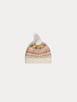 Mütze Jouma mit Bommel aus Jacquard