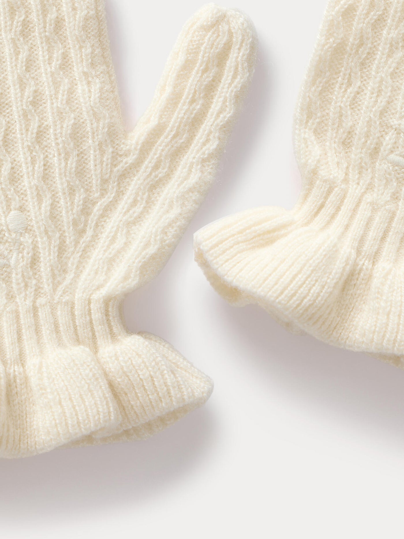 Meryn mittens in fancy-stitch wool and cashmere