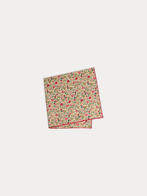 Foulard Cayati en tissu Liberty rose en coton biologique