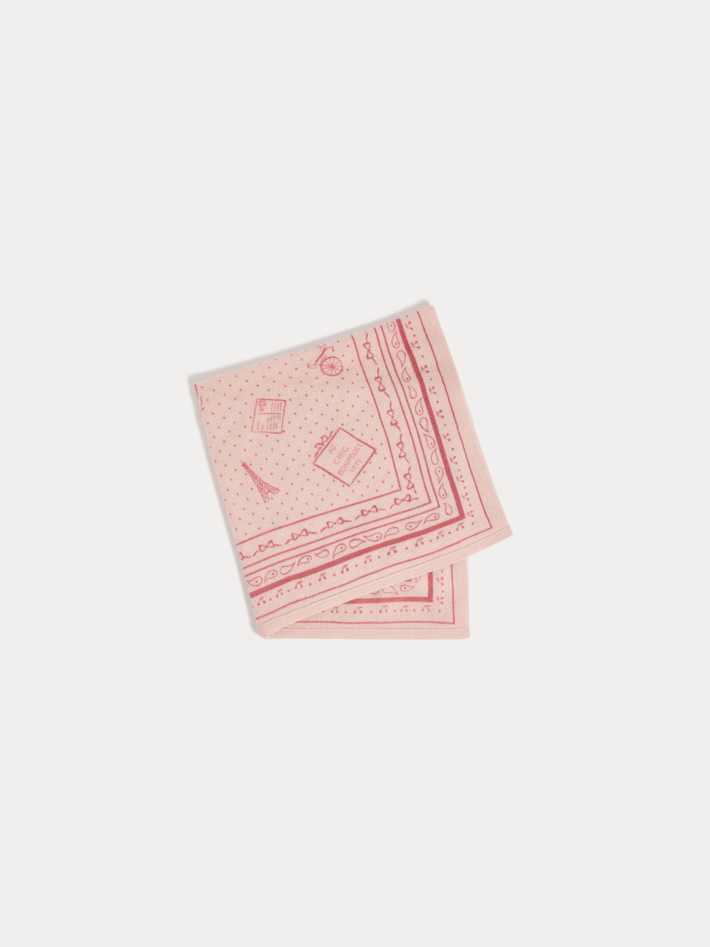 Foulard Marcy rosa in cashmere