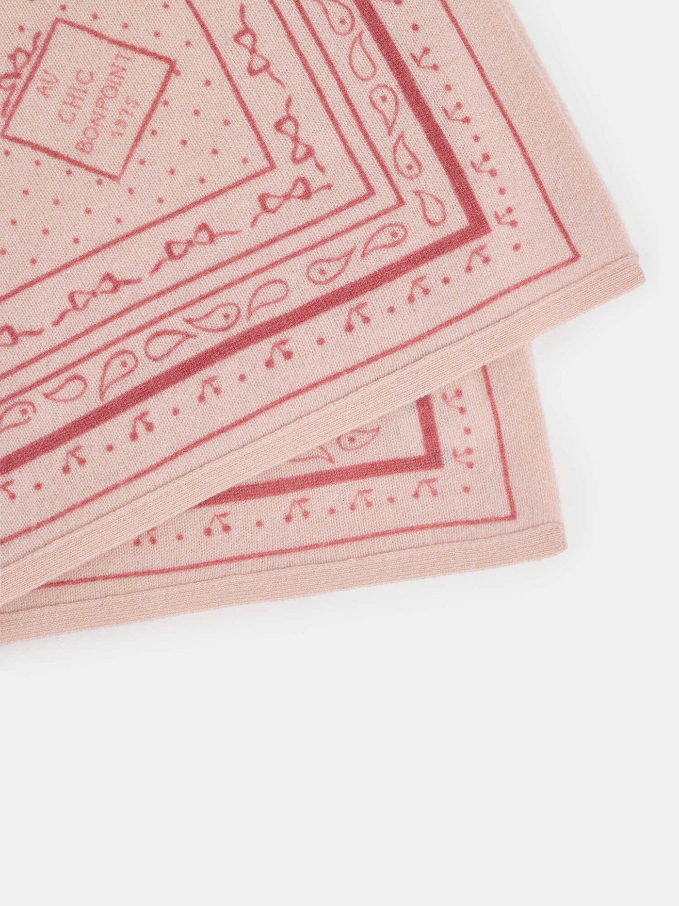 Foulard Marcy rosa in cashmere
