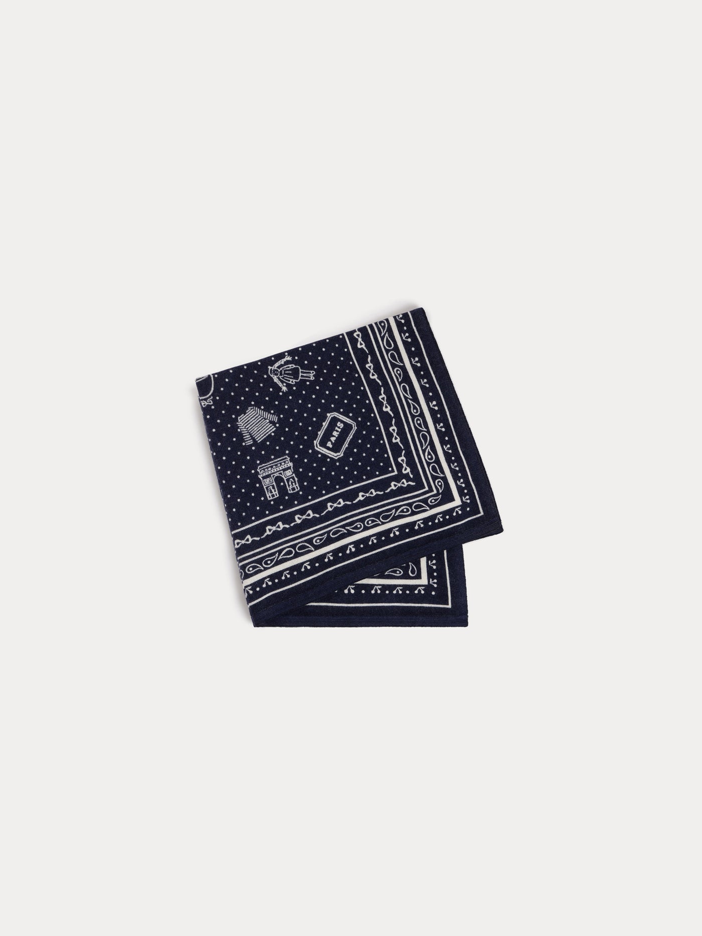 Foulard Marcy marine en cachemire