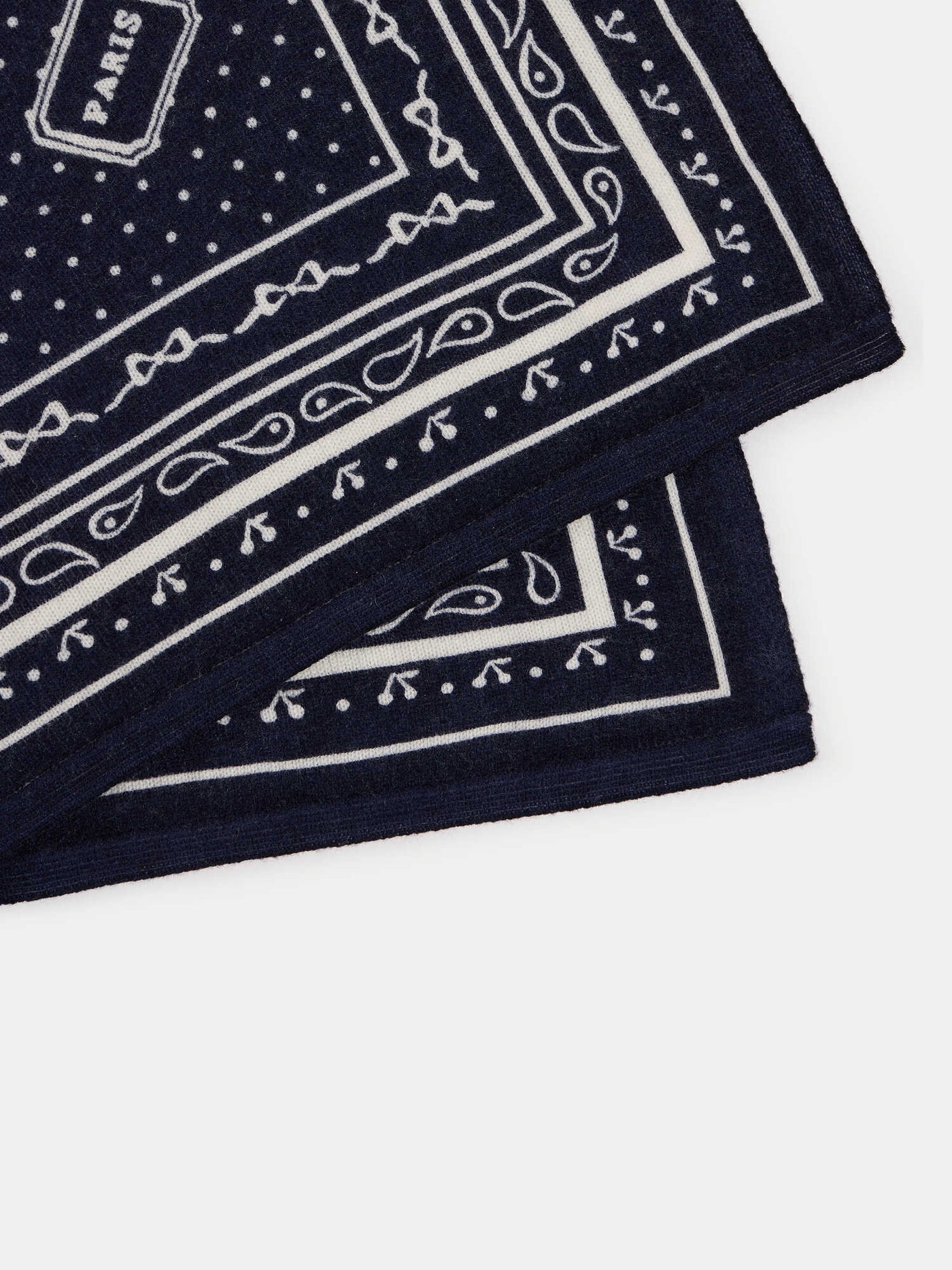 Foulard Marcy marine en cachemire