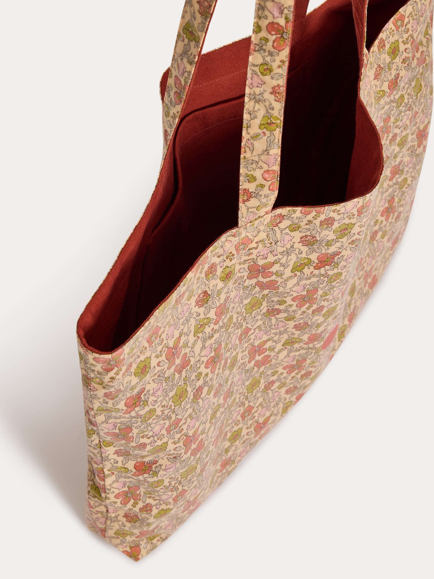 Tragetasche Newbaggy aus gelbem Liberty-Stoff in Bio-Baumwolle