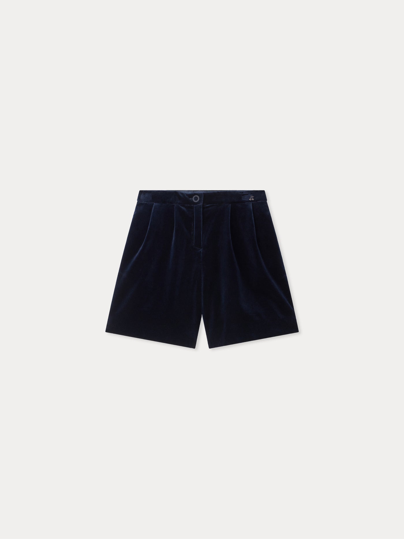 Shorts Jua marineblau aus Bio-Baumwollsamt