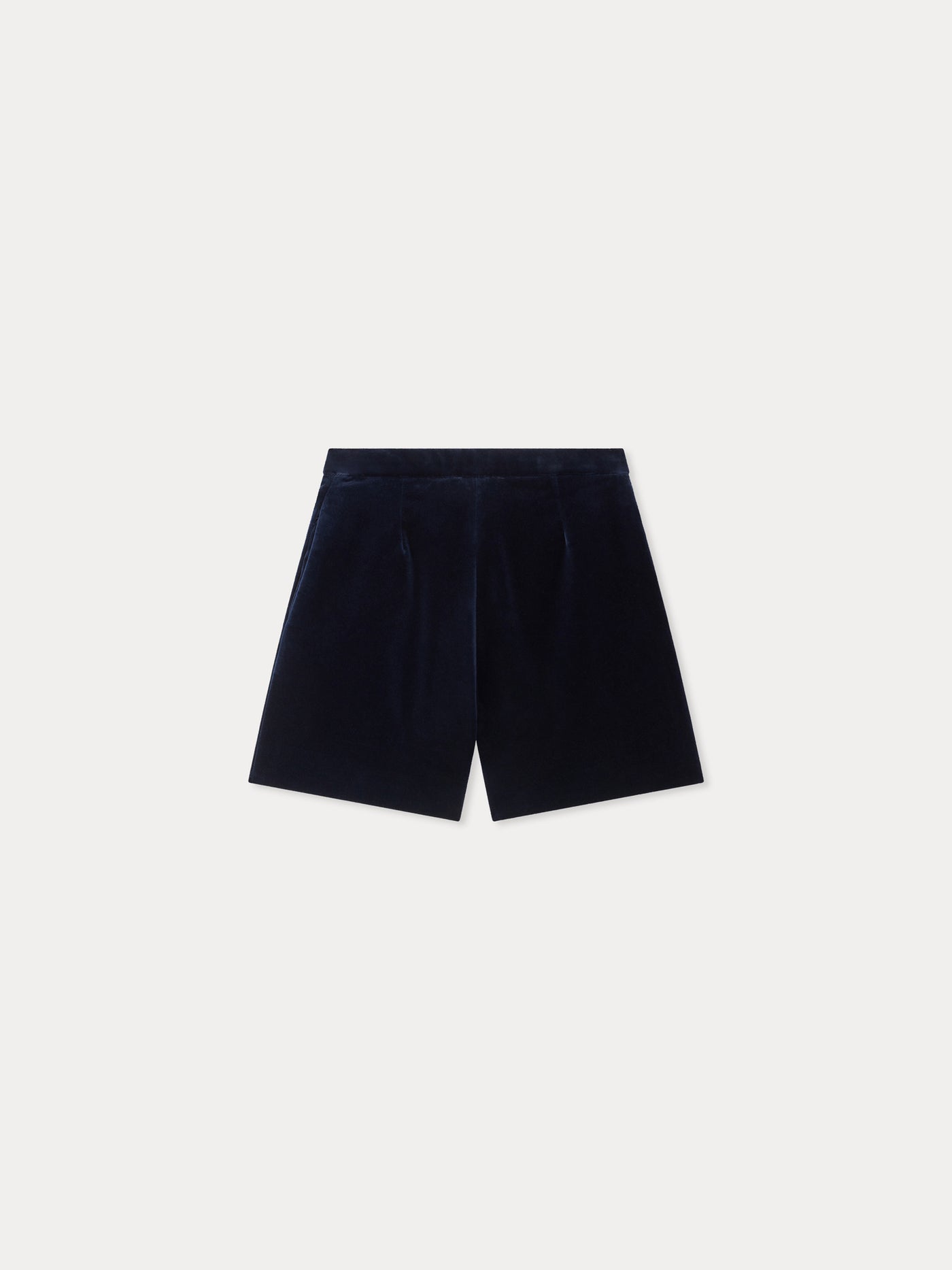Shorts Jua marineblau aus Bio-Baumwollsamt