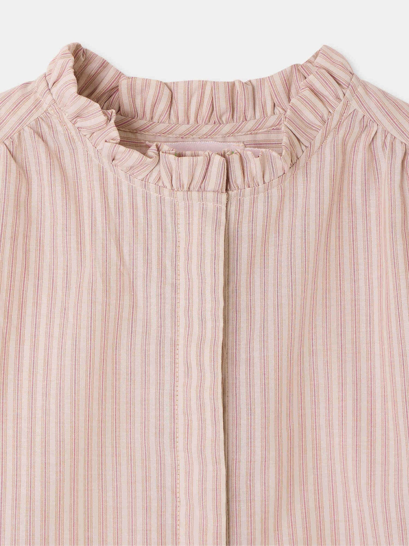 Murgundy striped blouse in organic cotton