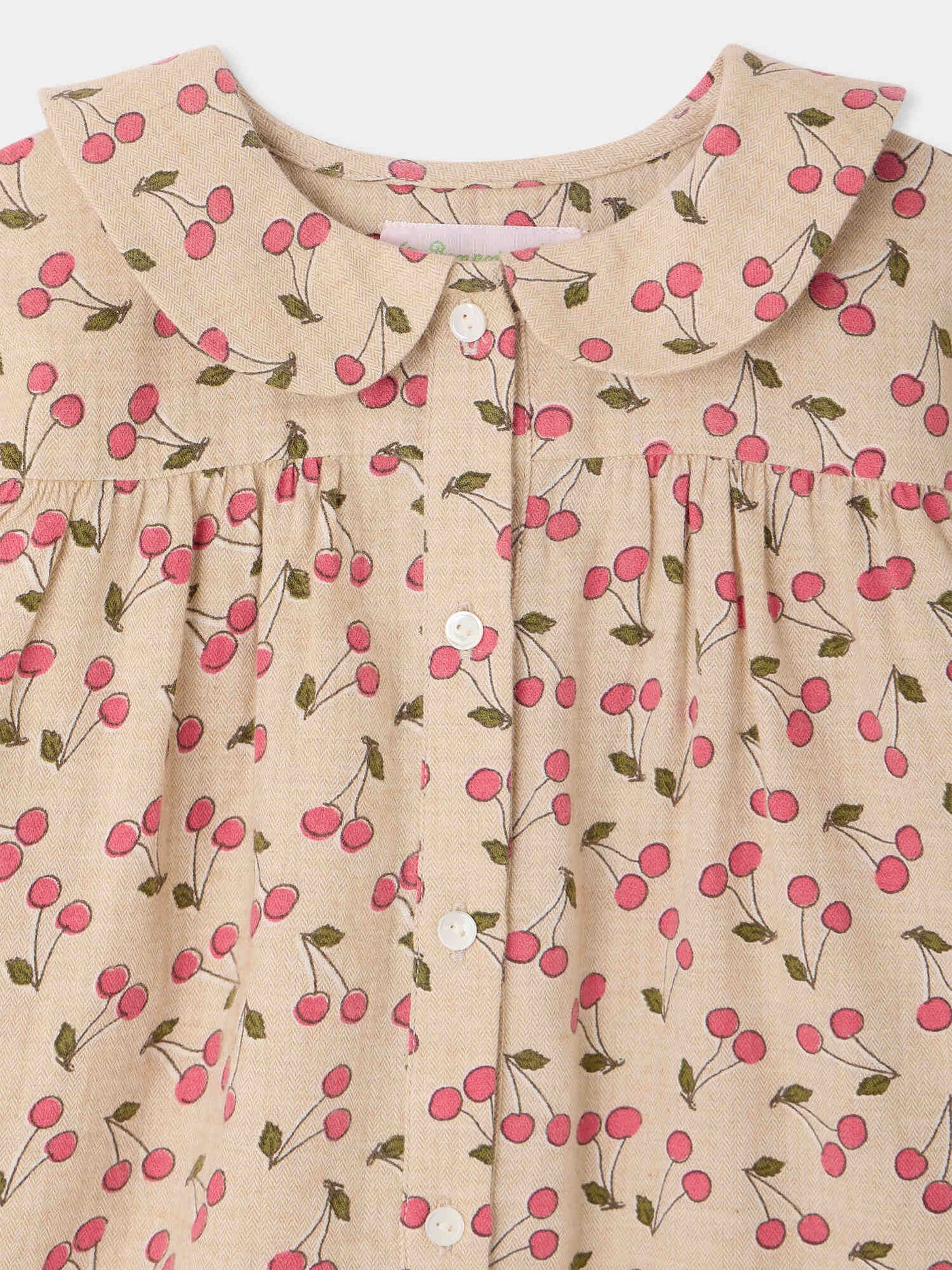 Josseline Peter Pan collar cherry print blouse in organic cotton