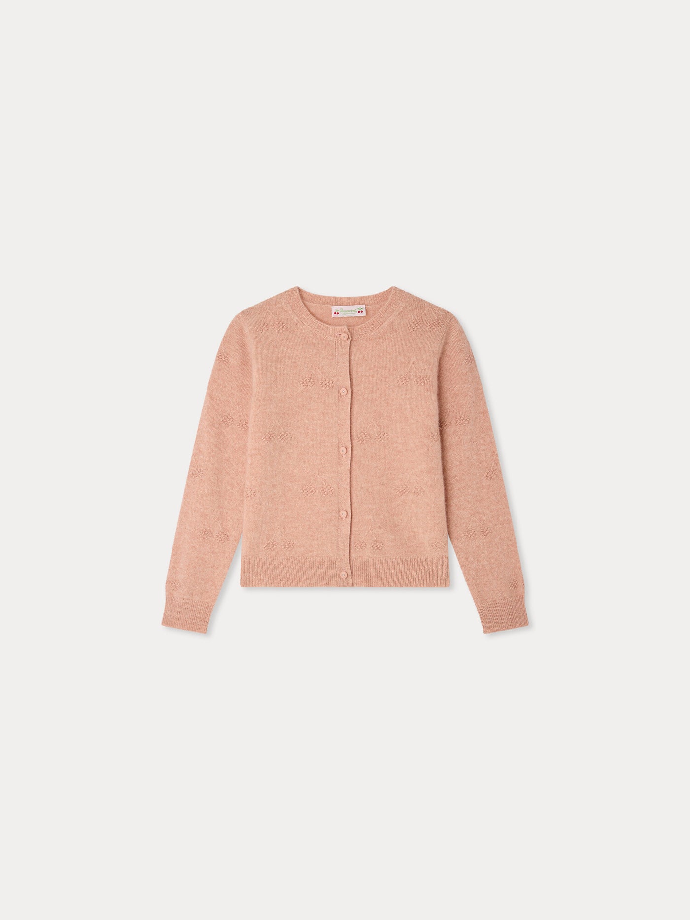 Manon cherry cardigan in cashmere