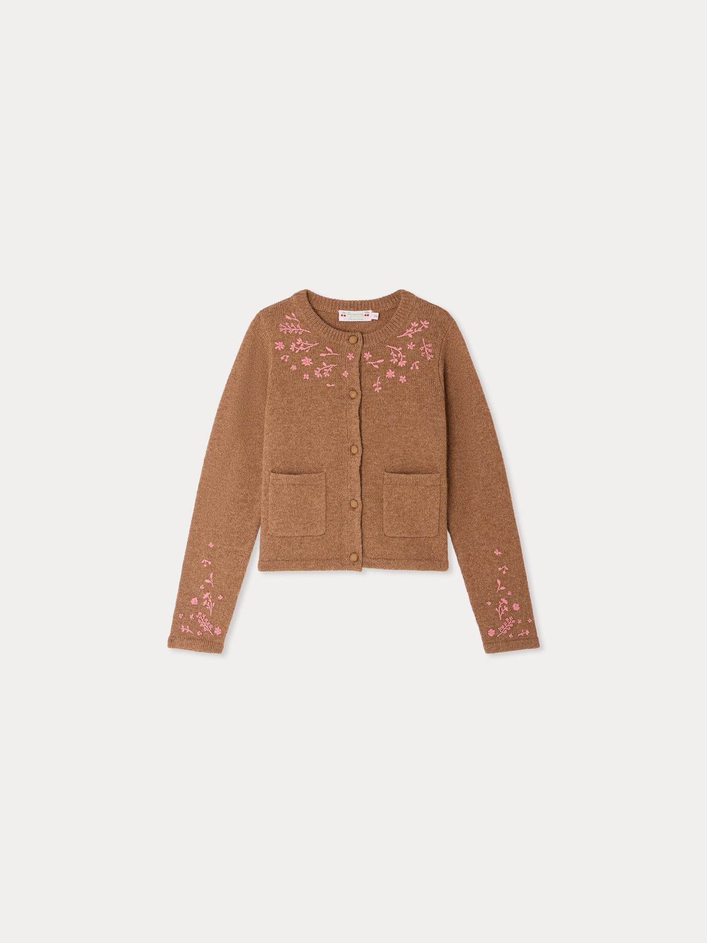 Cardigan Madelia fleurs brodées main