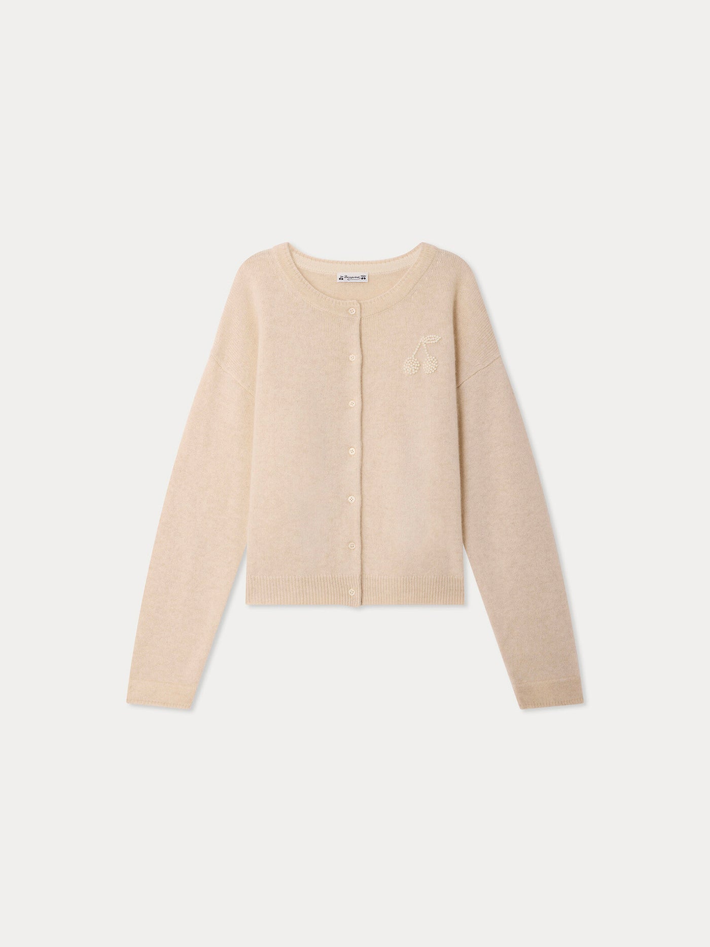 Judicael Grown-Up Kaschmir-Strickjacke mit handbestickter Kirsche