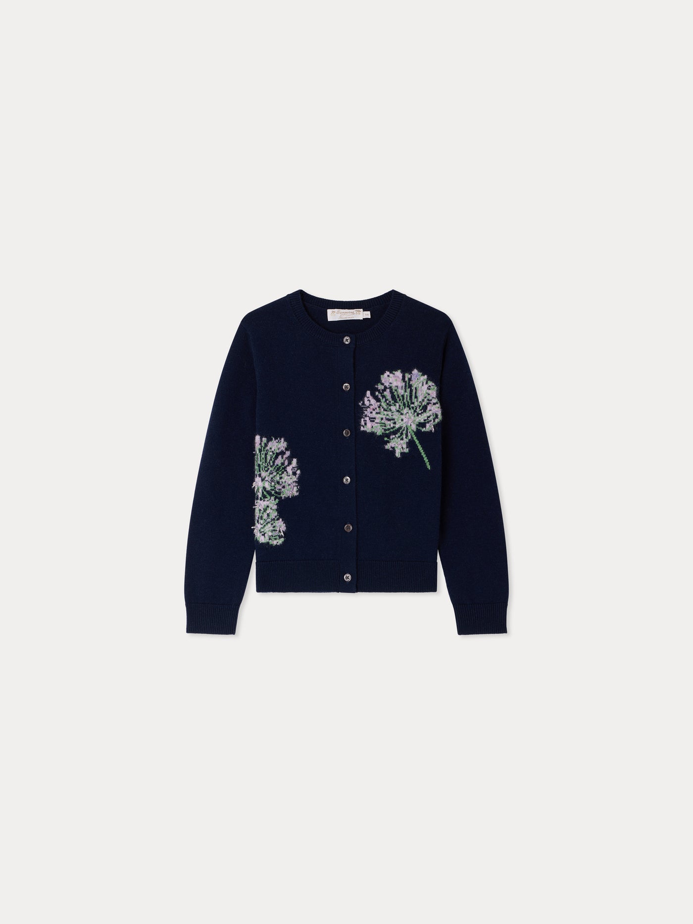 Bonpoint x MoMA Cardigan Mahena mit Intarsien-Blume