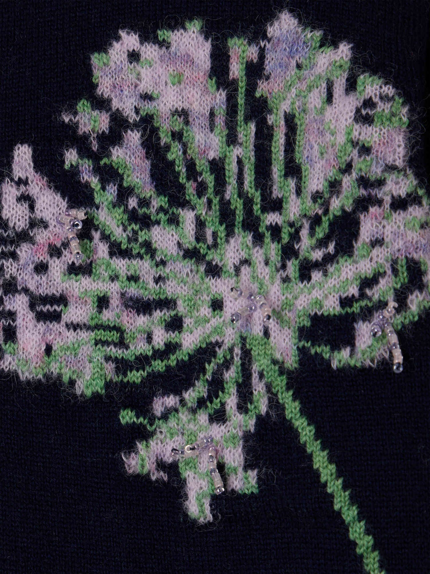 Bonpoint x MoMA Cardigan Mahena mit Intarsien-Blume