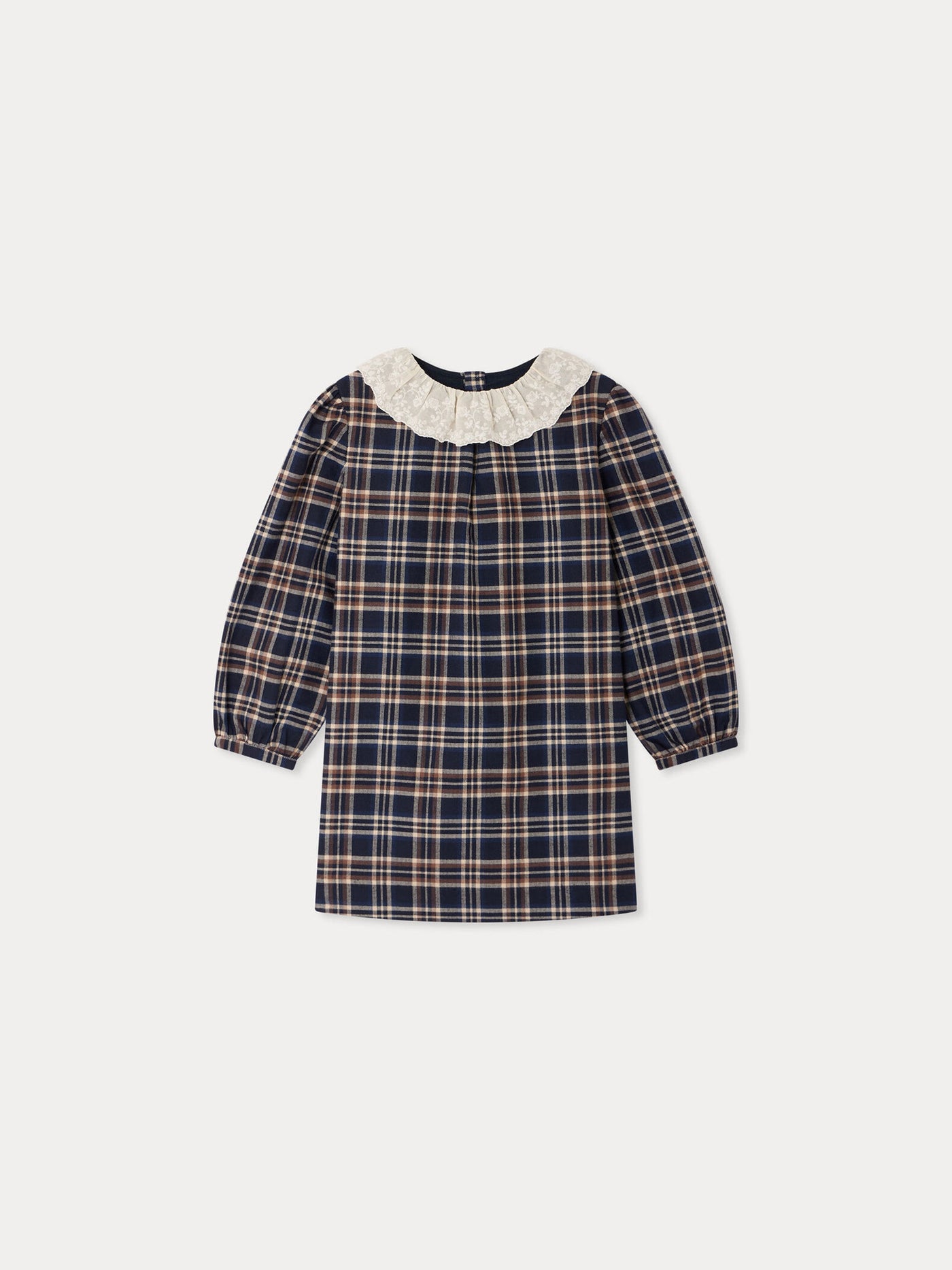 Robe Baptistine à carreaux en coton biologique